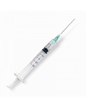 10 (ten) 23G 1" 3cc Syringe and Needles